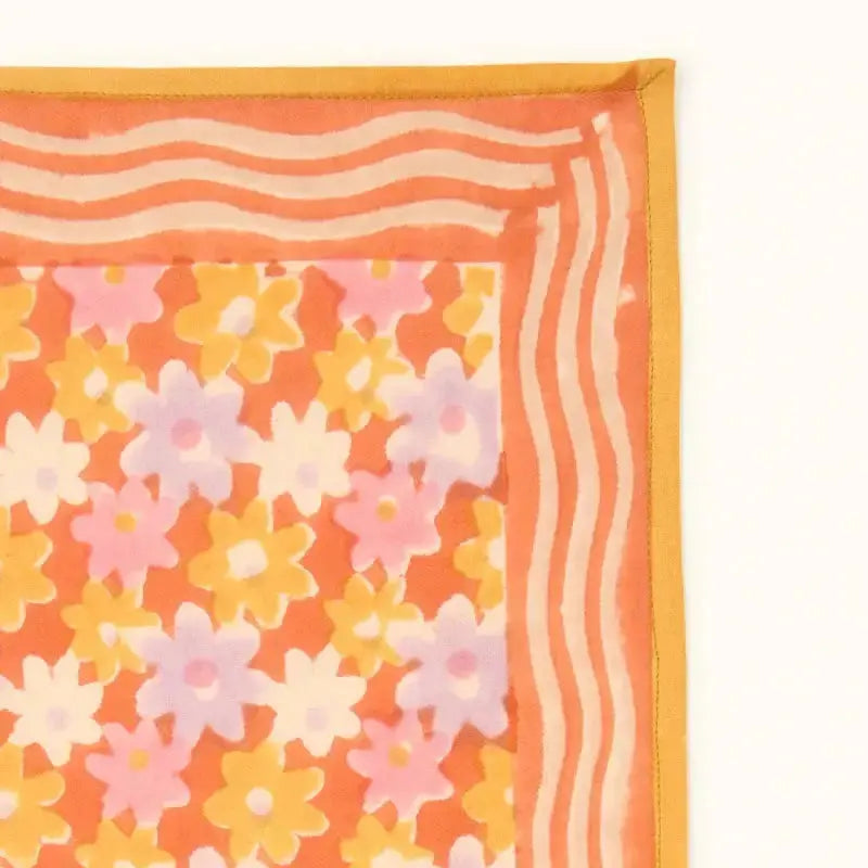 Small Foulard Manika Paquerette Orange Apaches Collections