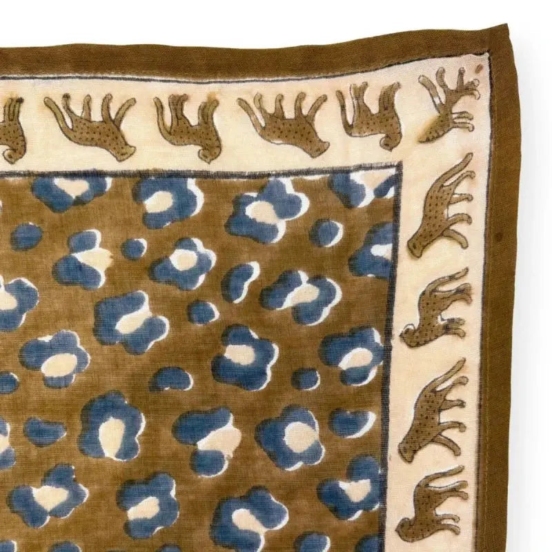 Small Foulard Dupitta Léopard Tapenade Apaches Collections