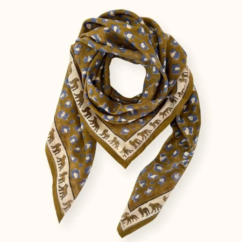 Big Foulard Dupatta Tapenade Apaches Collections