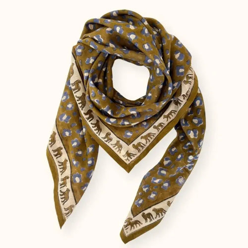 Big Foulard Dupatta Tapenade Apaches Collections