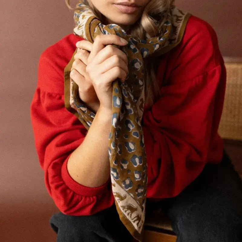 Big Foulard Dupatta Tapenade Apaches Collections