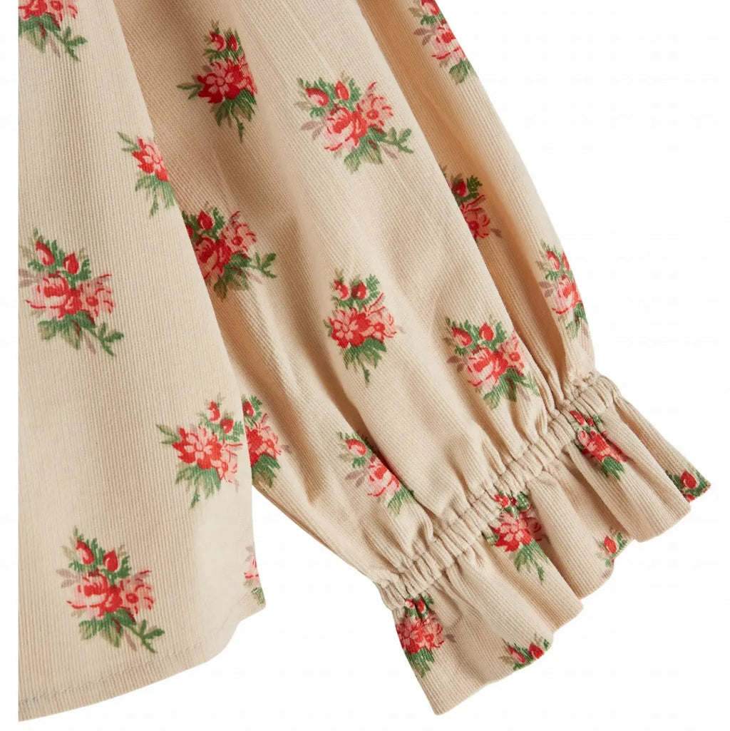 Blouse Velours Fleuri | Beige Emile et Ida
