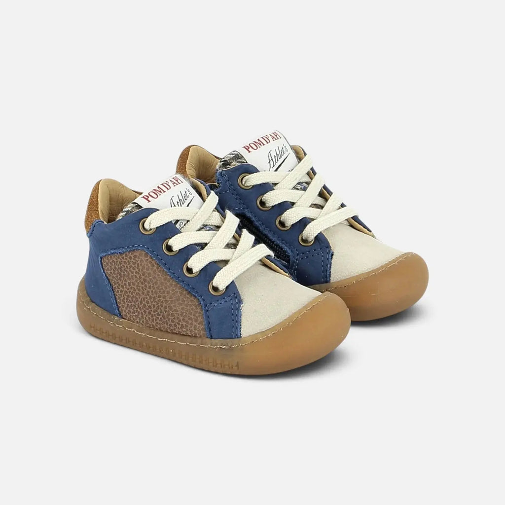 Chaussures Yaka Star Blue Brown Pom d'Api