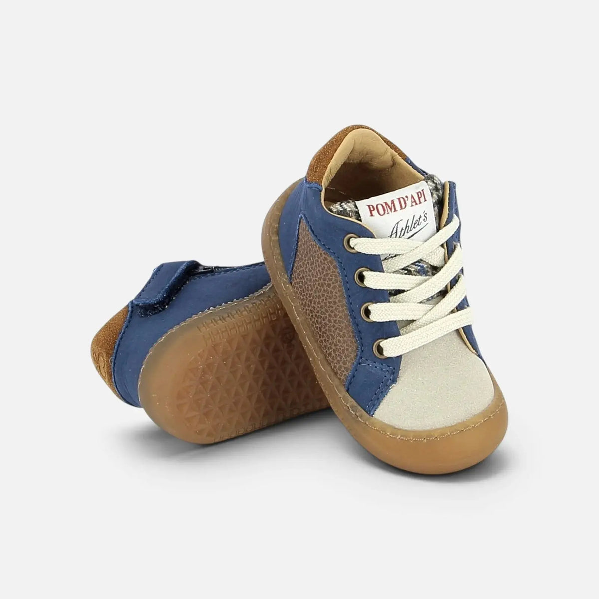 Chaussures Yaka Star Blue Brown Pom d'Api