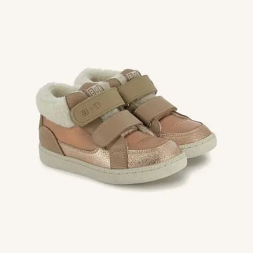 Baskets Kix Hi Fourrure Or Bonton
