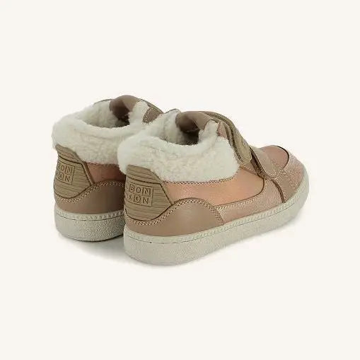 Baskets Kix Hi Fourrure Or Bonton