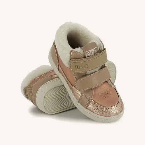 Baskets Kix Hi Fourrure Or Bonton