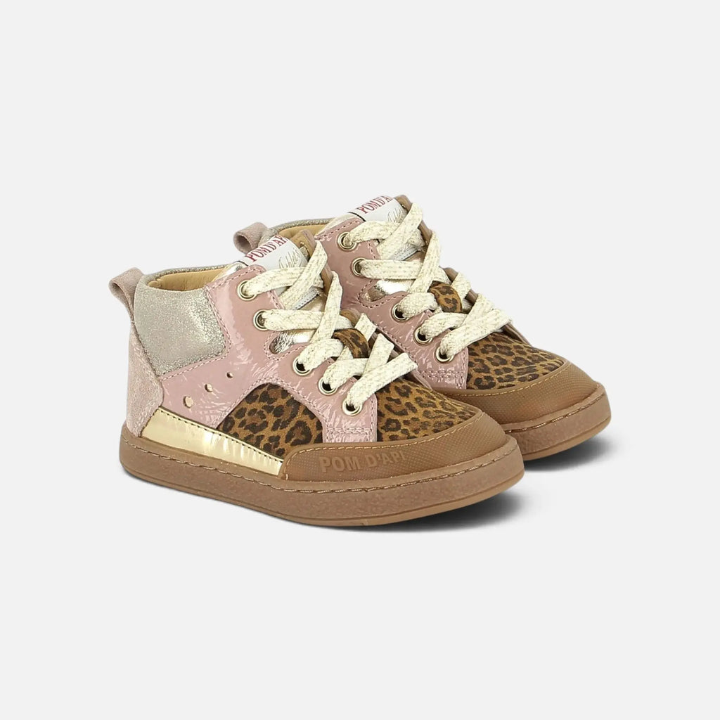 Baskets Mousse Bump Léopard Pom d'Api