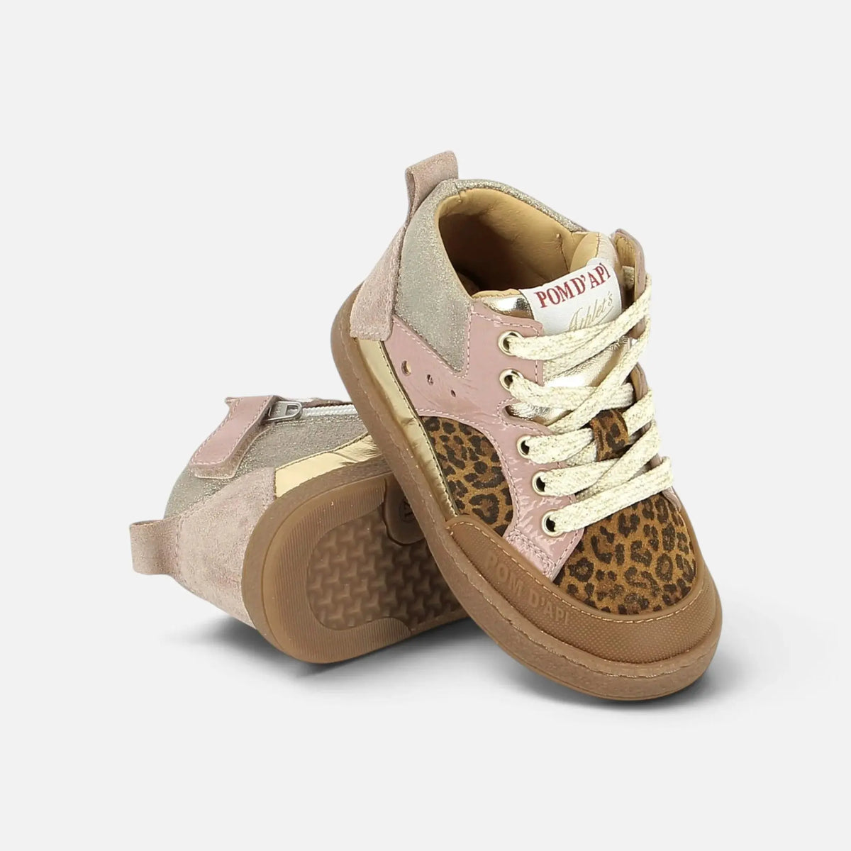 Baskets Mousse Bump Léopard Pom d'Api