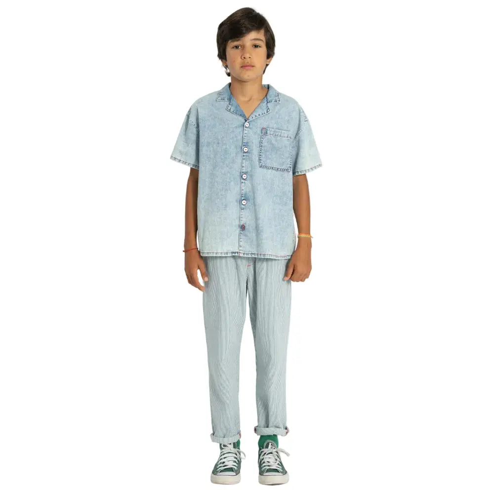 Chemise Denim Bleu Délavé Piupiuchick