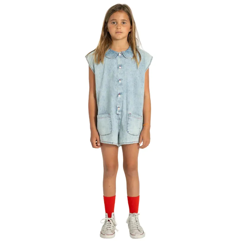 Combishort Denim Bleu Délavé Piupiuchick