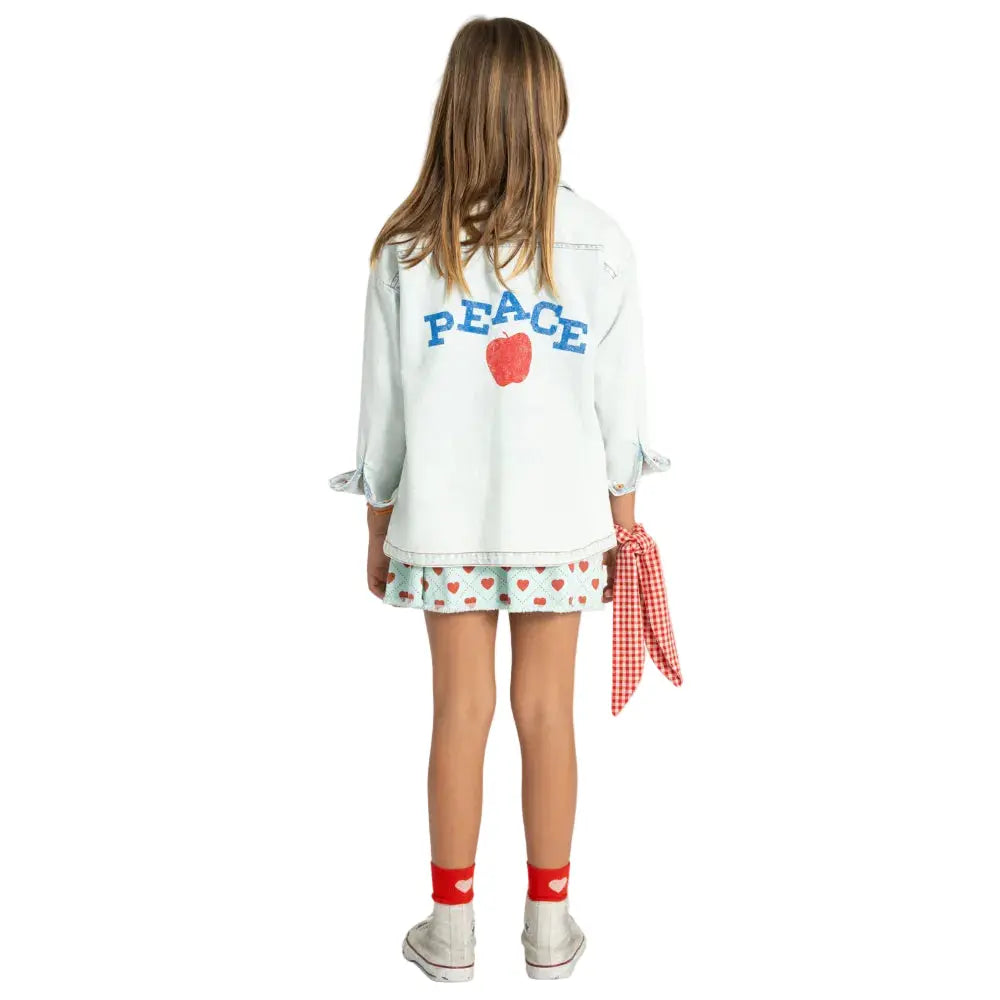 Veste Denim Peace Bleu délavé Piupiuchick