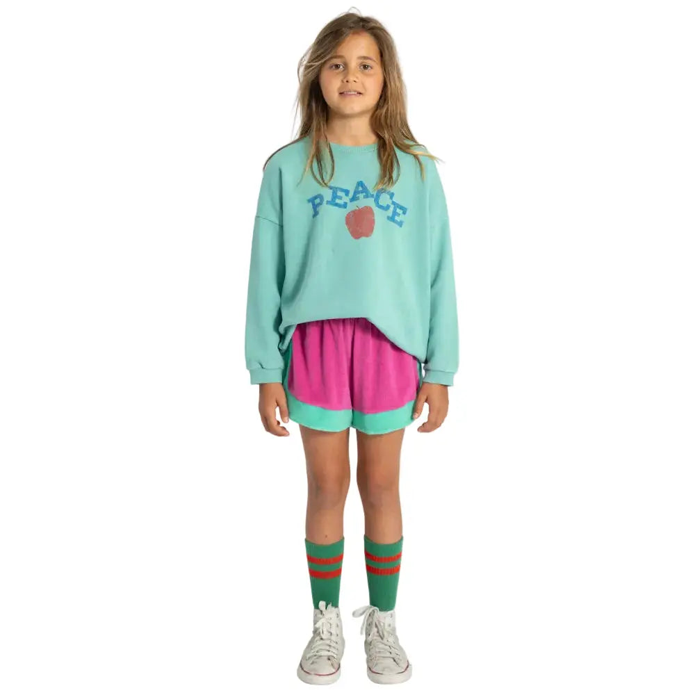 Sweat Peace Coton bio Turquoise Piupiuchick