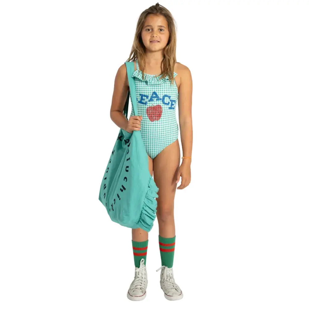 Maillot de Bain à Carreaux Peace Vert Piupiuchick