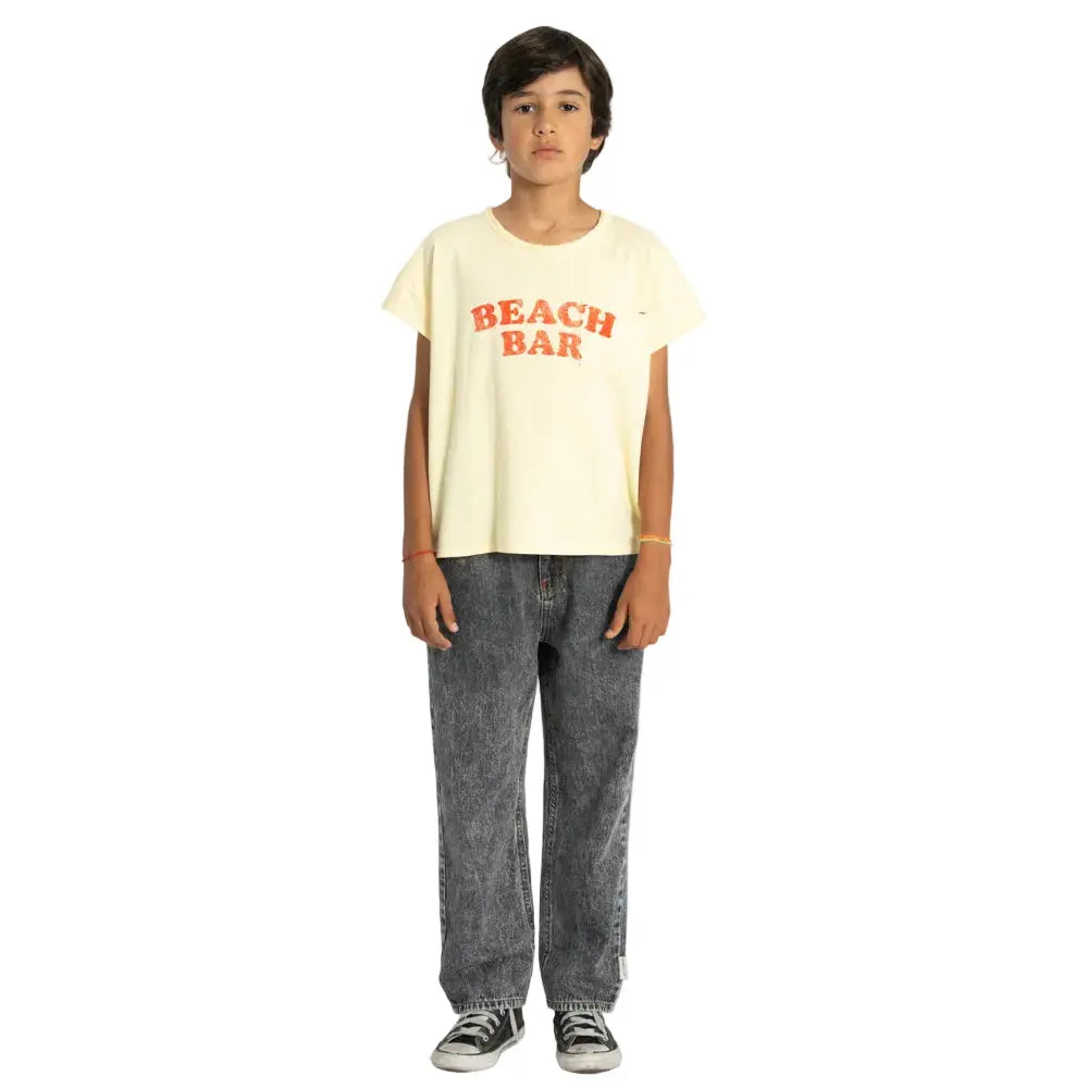 T-Shirt Beach Bar Jaune Piupiuchick