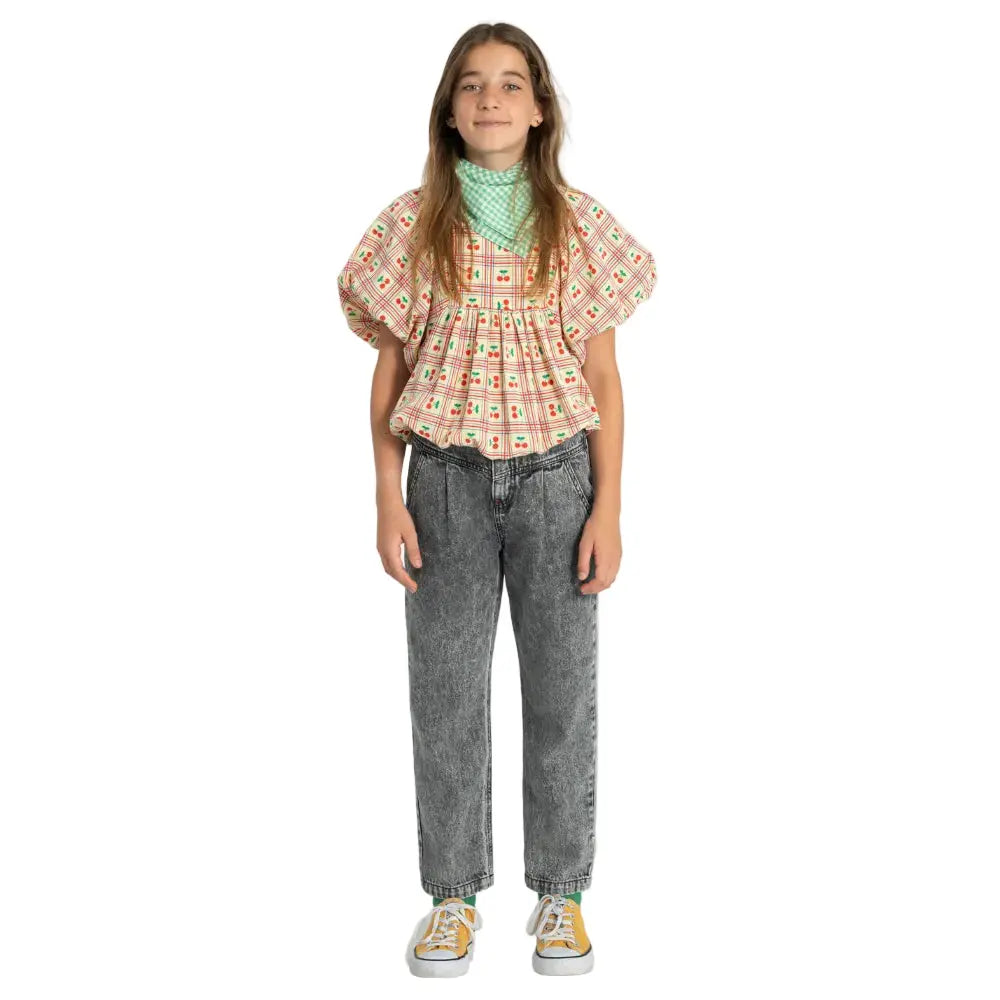 Blouse Bouffante Cerises Jaune Piupiuchick