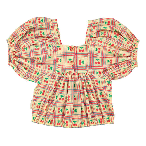 Blouse Bouffante Cerises Jaune Piupiuchick