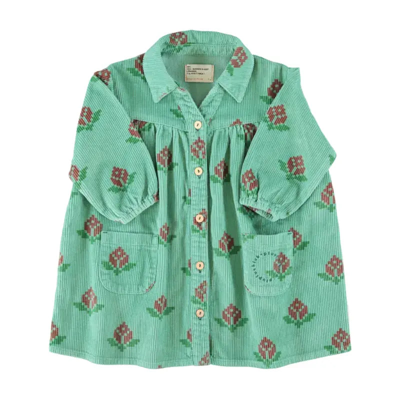 Robe Green Big Flowers Piupiuchick