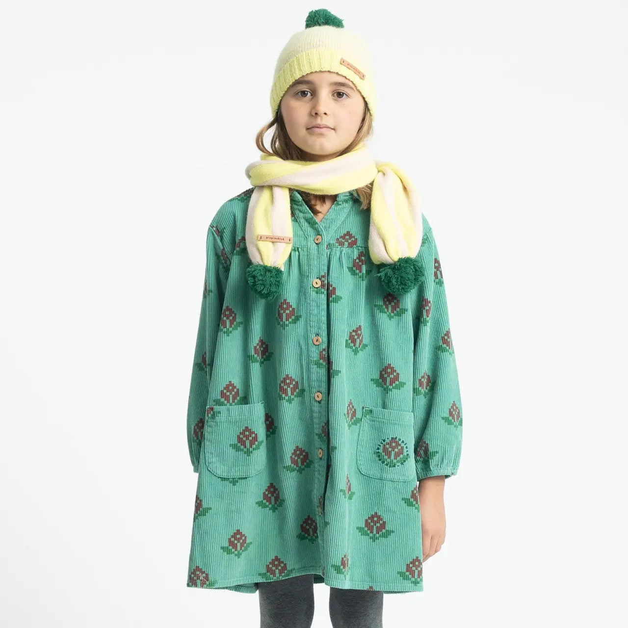 Robe Green Big Flowers Piupiuchick