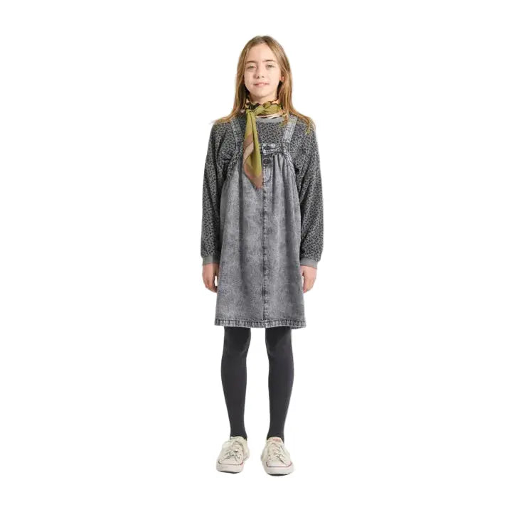 Sweat Léopard Eponge Coton Bio / Gris Piupiuchick