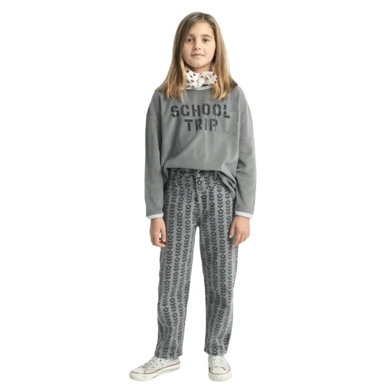 Jean Mom Fit Black Flowers Piupiuchick