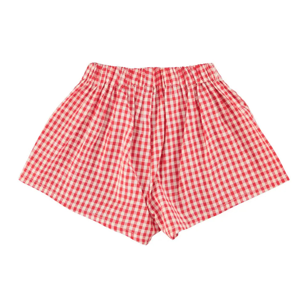 Short Vichy Coton Bio Rouge Piupiuchick