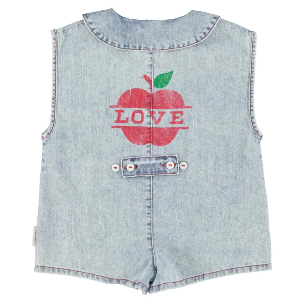 Combishort Denim Bleu Délavé Piupiuchick