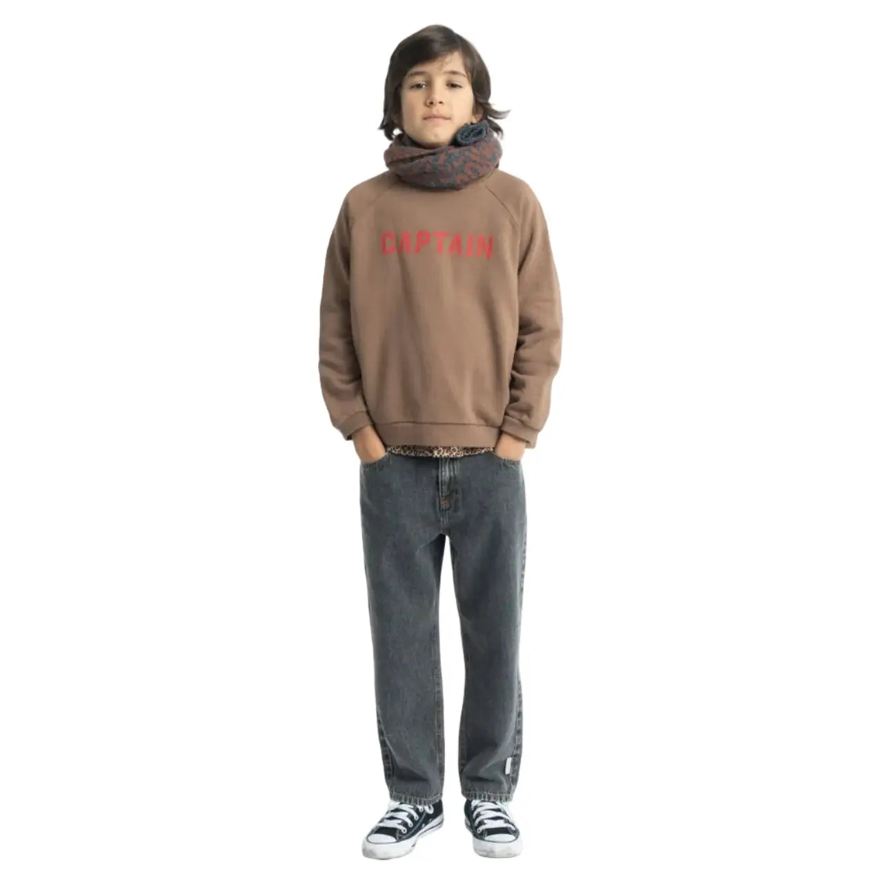 Sweat Brown Captain Print Piupiuchick