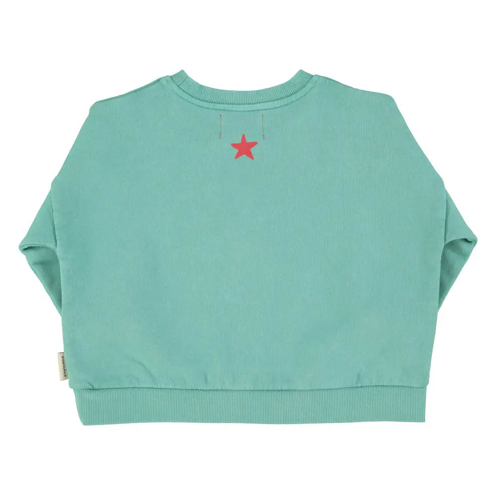 Sweat Peace Coton bio Turquoise Piupiuchick